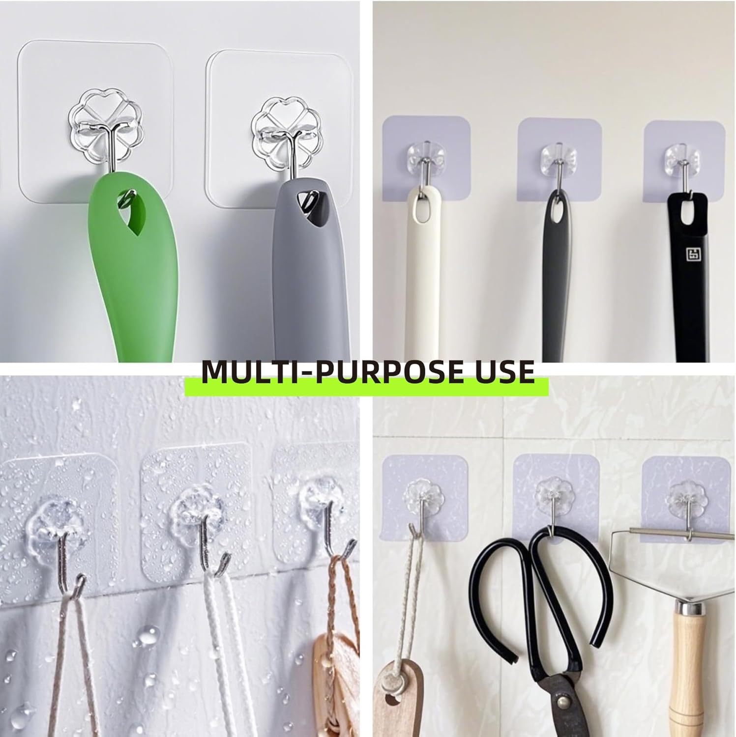 Regine Switzerland Shower Curtain Hooks - Decorative Rhinestone Design | Rustproof Stainless Steel