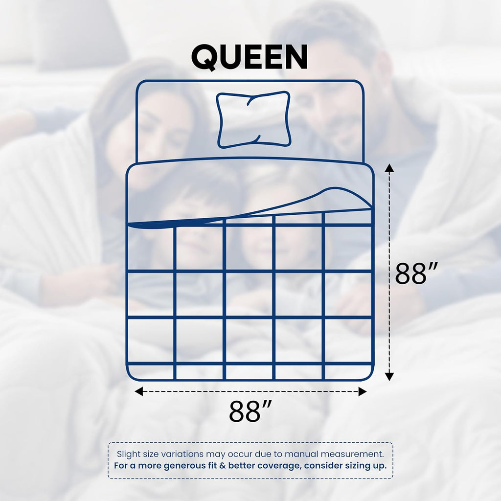 Utopia Bedding Queen Size Comforter - All Season Down Alternative Duvet Insert, Machine Washable (White)