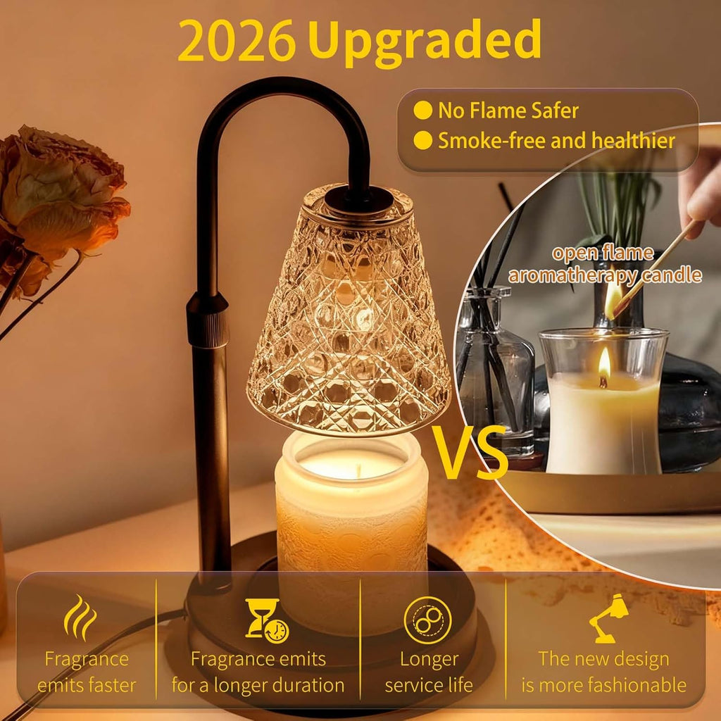 Skiennix Candle Warmer Lamp - Dimmable with Timer | Perfect Birthday & Housewarming Gift for Women & Moms