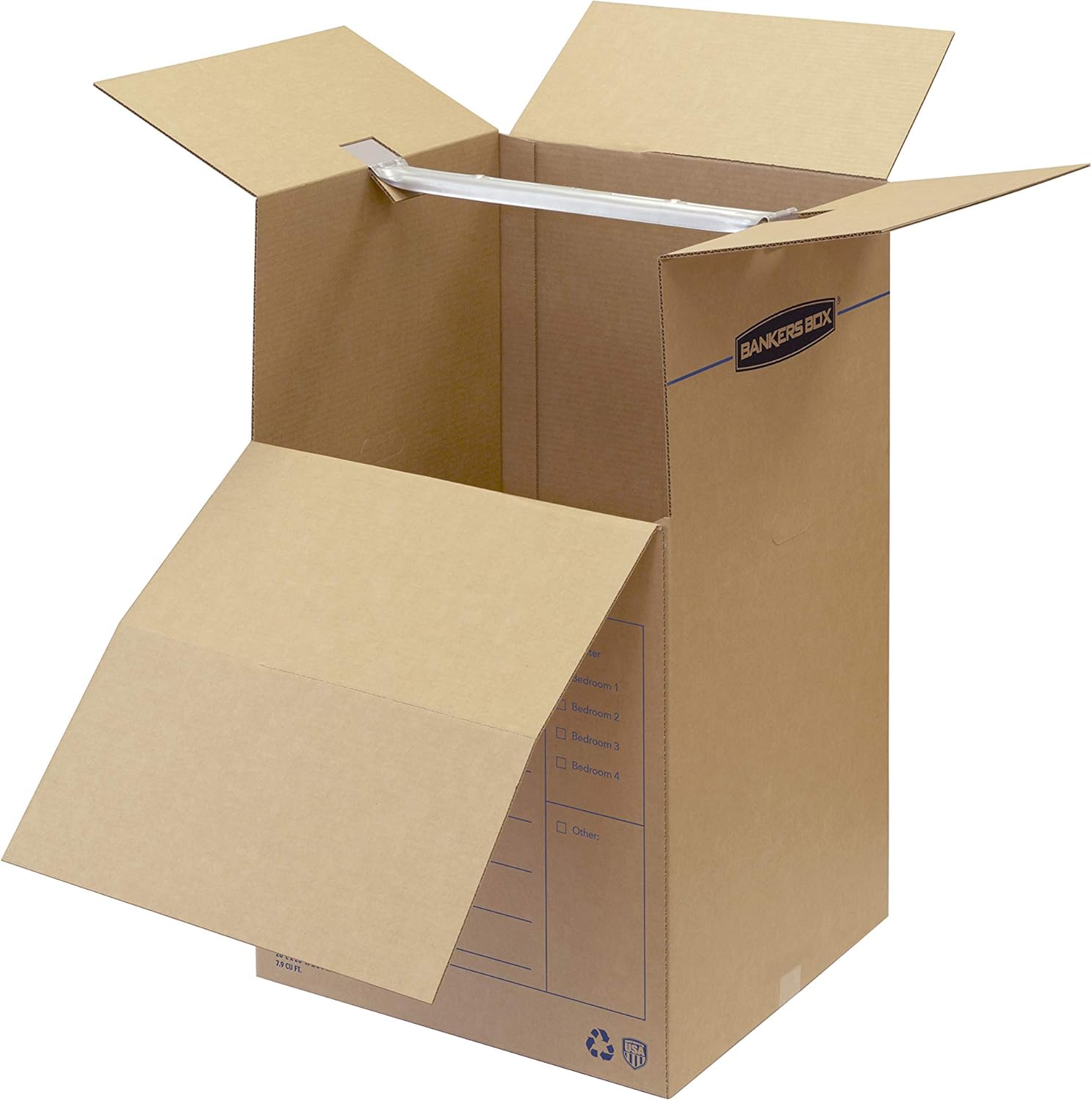 Bankers Box Tall Wardrobe Box - 3 Pack, 24" x 24" x 40" - Durable Storage Solution for Clothes