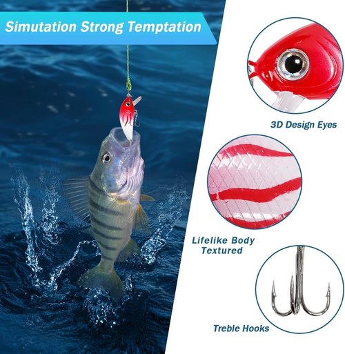 Fishing Advent Calendar 2025 - 24-Day Countdown with Bionic Lures & Crankbaits | Perfect Christmas Gift for Men & Boys