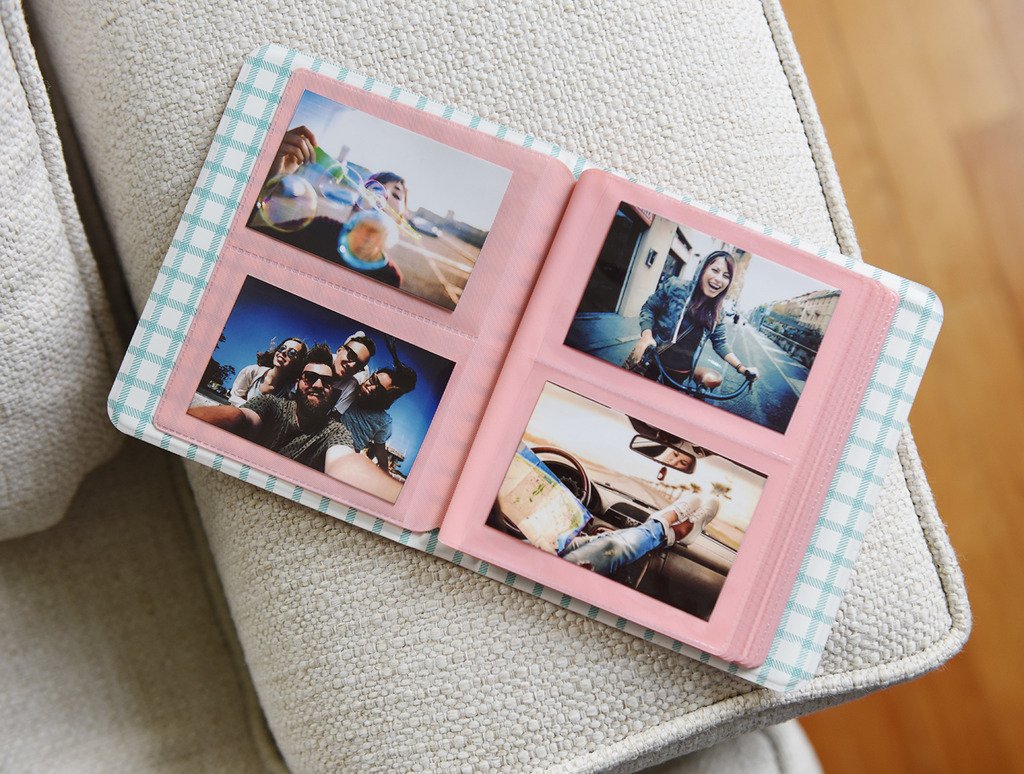 Zink Polaroid 64-Pocket Photo Album w/Window Cover for 2x3 Photo Paper (Snap, Zip, Z2300) - Pink