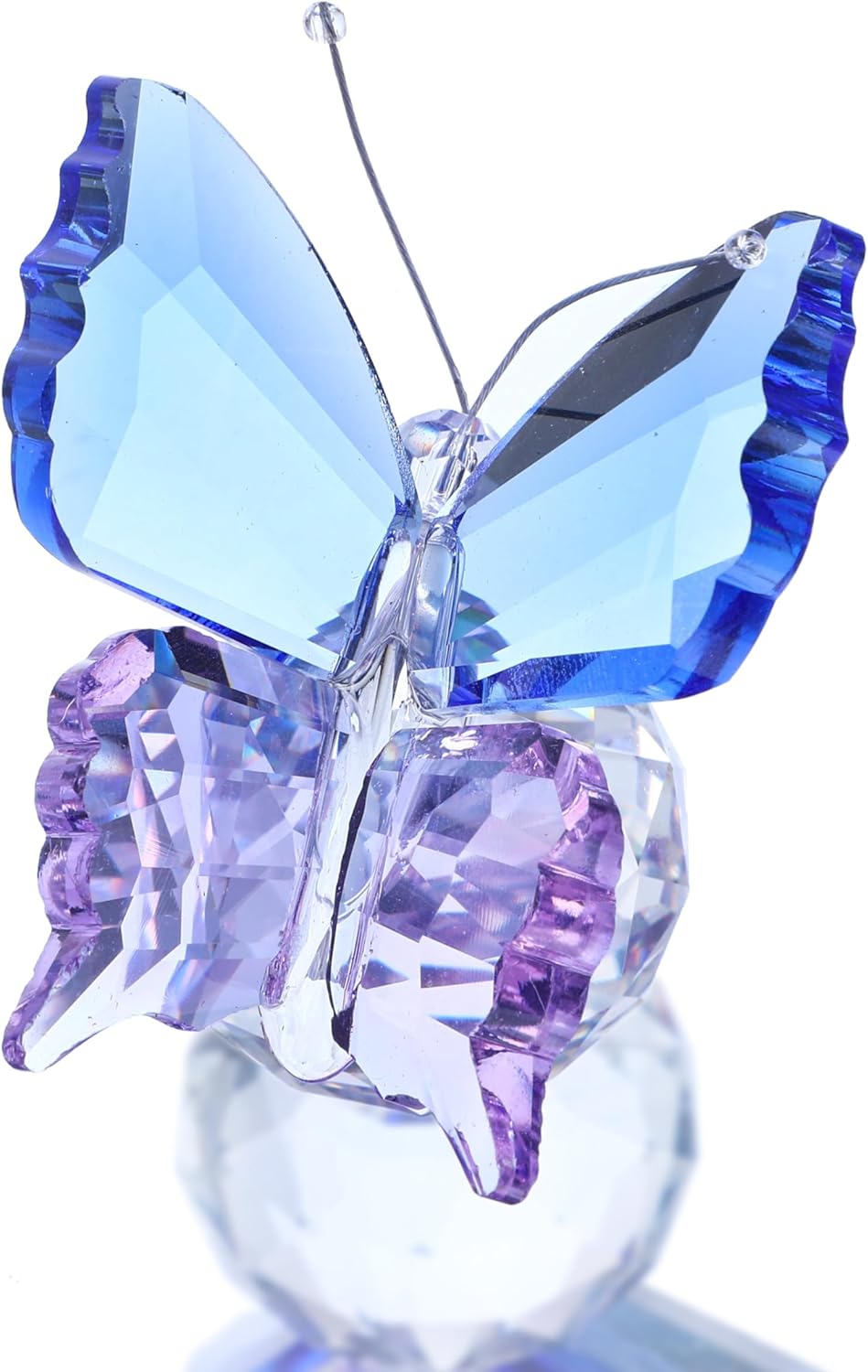 Skiennix Crystal Butterfly Figurines - Set of 4 Decorative Glass Butterflies | Perfect Christmas Gifts for Women (2.2 x 2 Inch)