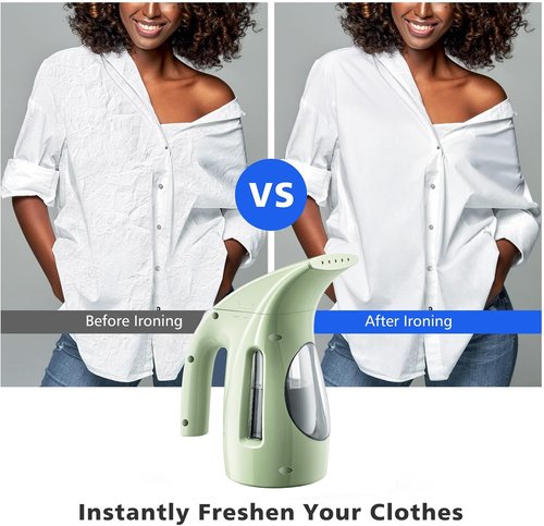 HiLIFE Portable Clothes Steamer - 700W Handheld Design with 240ml Capacity | Green, Ideal for Home & Travel