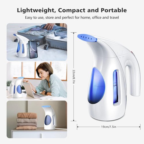 HiLIFE Portable Clothes Steamer - 700W Handheld Design with 240ml Capacity | Ocean Blue, Ideal for Home & Office