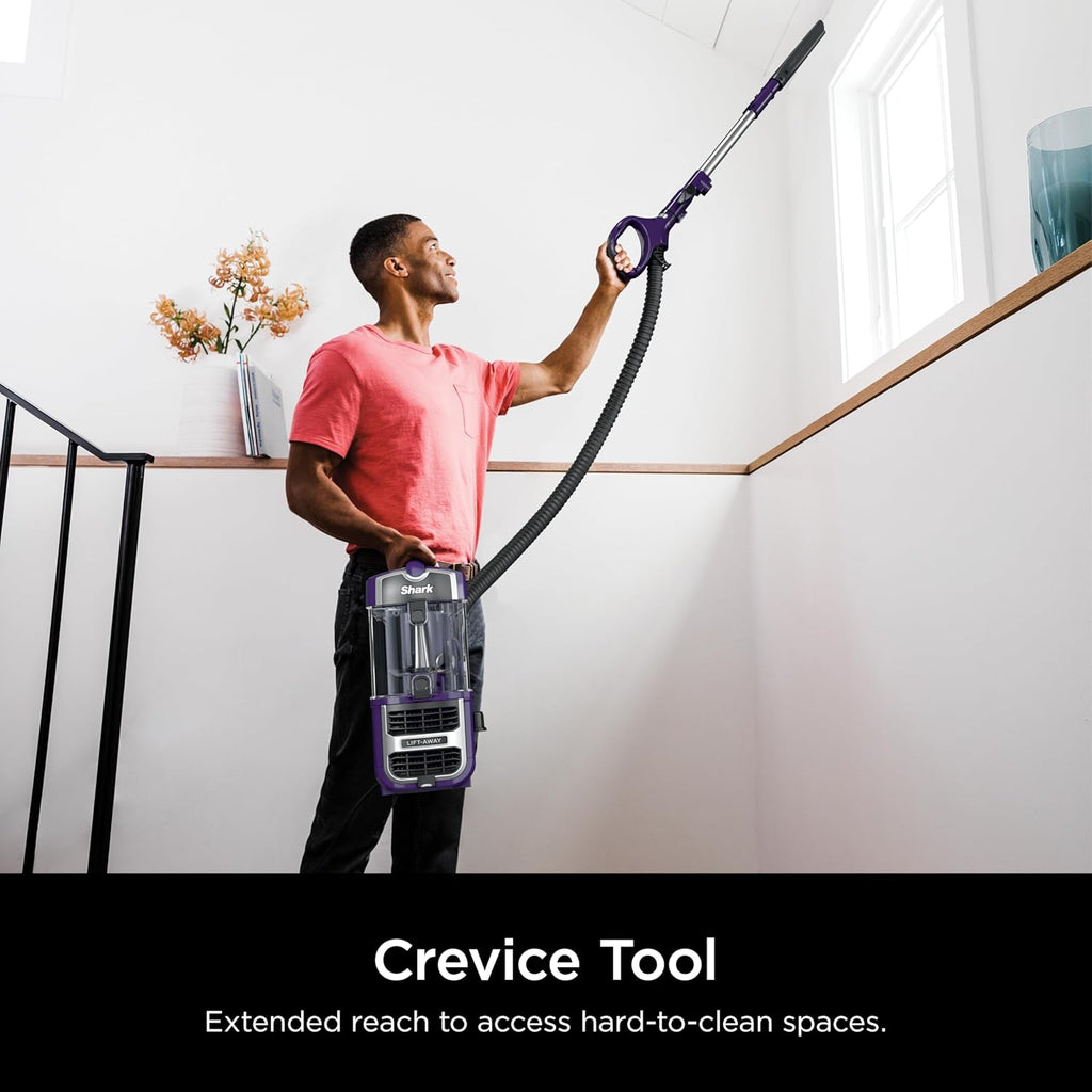 Shark Lift-Away Upright Vacuum - PowerFins, Self-Cleaning Brushroll & Anti-Allergen Technology | Eggplant