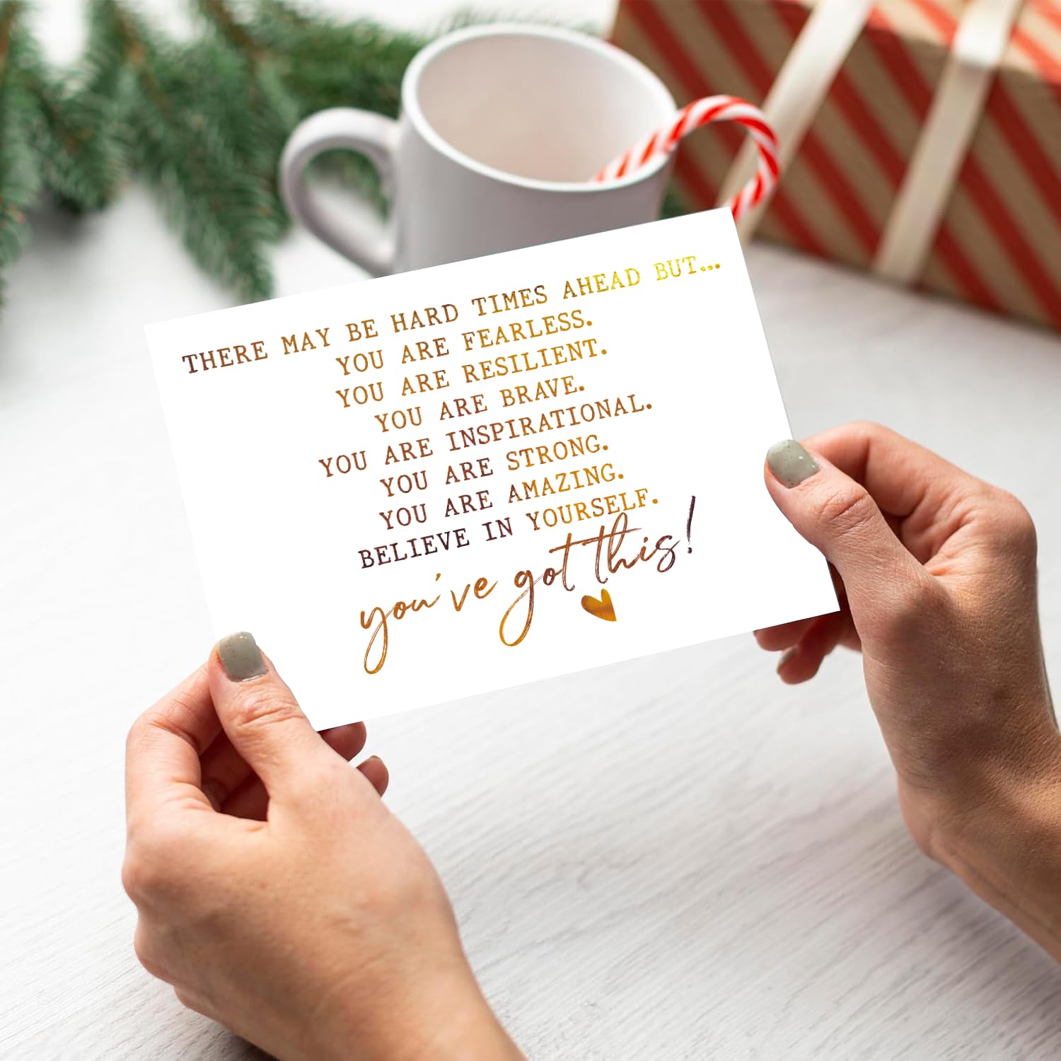 PUGAILA Heartfelt Encouragement&Support Card, Sympathy, Get Well, Affirmation, Positive Sobriety, Thinking of You, Speedy Surgery Recovery Card&Gift for Family Friend Coworker Cancer Patients