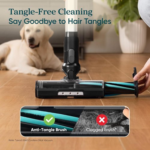 LEVOIT Cordless Vacuum Cleaner - Powerful Suction with HEPA Filter & Anti-Tangle Brush | 70 Min Runtime, Lightweight for Carpet & Hard Floors