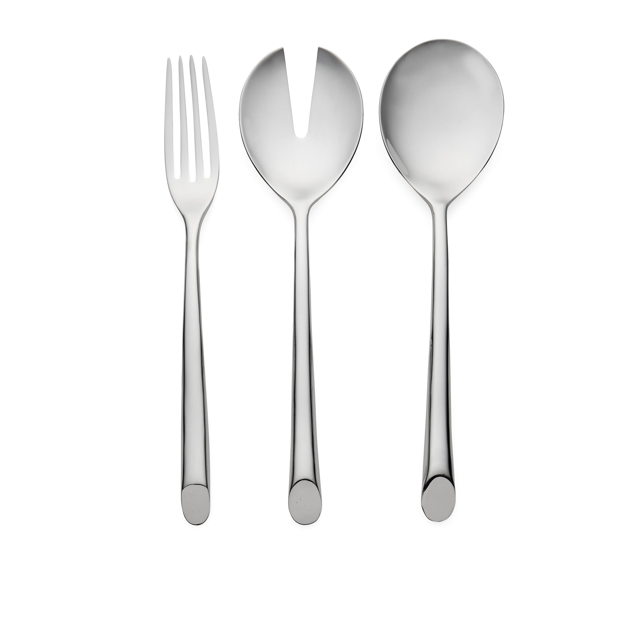 nambe Frond 3-Piece Hostess Set | 18/10 Stainless Steel Flatware Serving Fork and Spoon Set | Serving Utensils for Buffet, Catering, Party, Hotel, or Restaurant Use | Dishwasher Safe