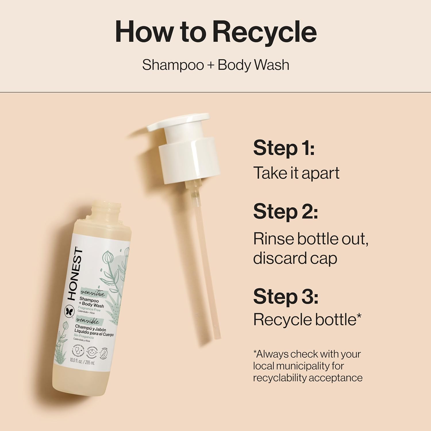 The Honest Company 2-in-1 Baby Shampoo & Body Wash - Fragrance-Free, Tear-Free, 10 fl oz