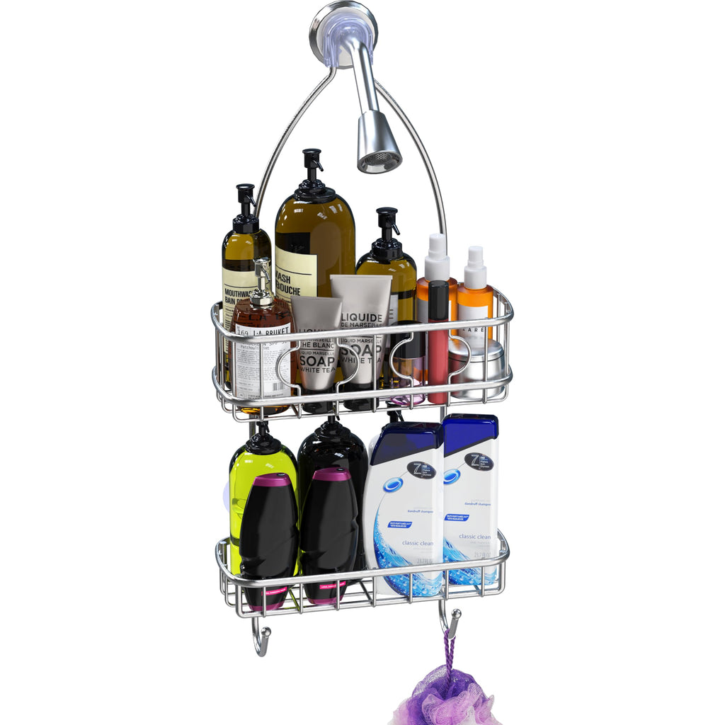 Simple Houseware Stainless Steel Bathroom Hanging Shower Head Caddy Organizer (24 x 10.2 x 4.25 inches)