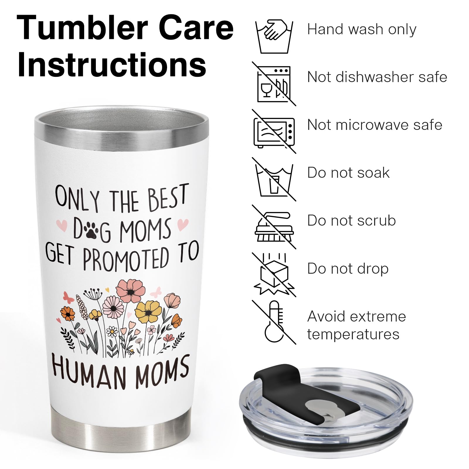 BaubleDazz Mothers Day Gifts for New Mom, Mom to be Gift, First Time Moms, Mama, Mommy To Be, Congrats On Pregnancy Gift for Wife Daughter Friend, Only the Best Dog Moms Get Promoted to Human Moms