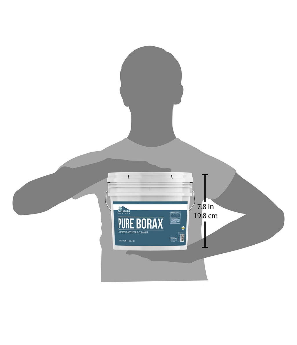 Earthborn Elements Borax Powder (1 Gallon), Multipurpose Cleaner & Detergent Booster, Resealable Bucket (144 Ounce)