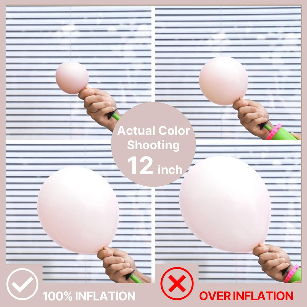PartyWoo Beige Balloons - 120pcs Boho Cream & Ivory Balloon Arch Kit | Various Sizes for Weddings & Events
