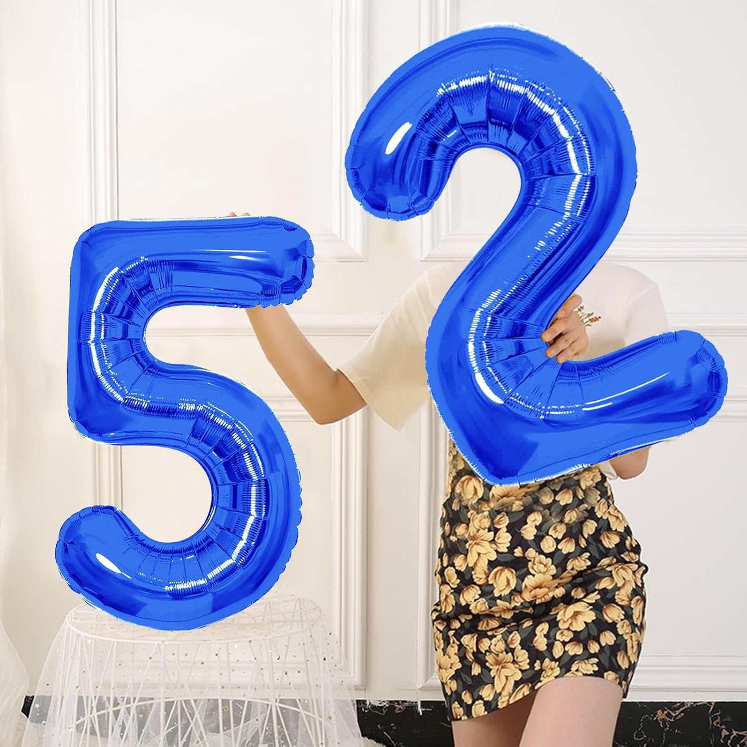 Number Balloons - Giant Navy Blue Number 10 Balloon | Perfect Birthday Decoration for Boys and Men