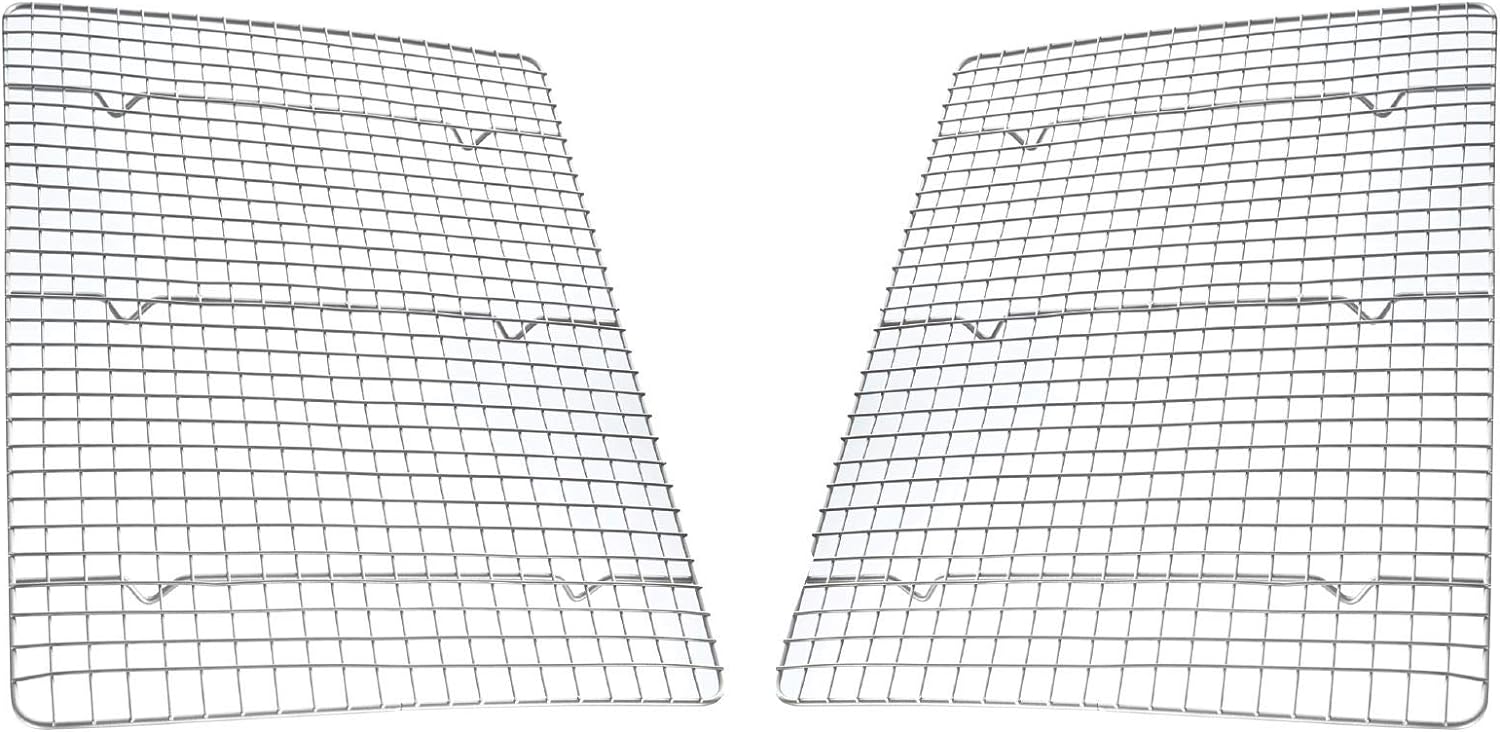 USA Pan Half Sheet Nonstick Roasting Rack - Set of 2 for Perfect Baking & Cooling