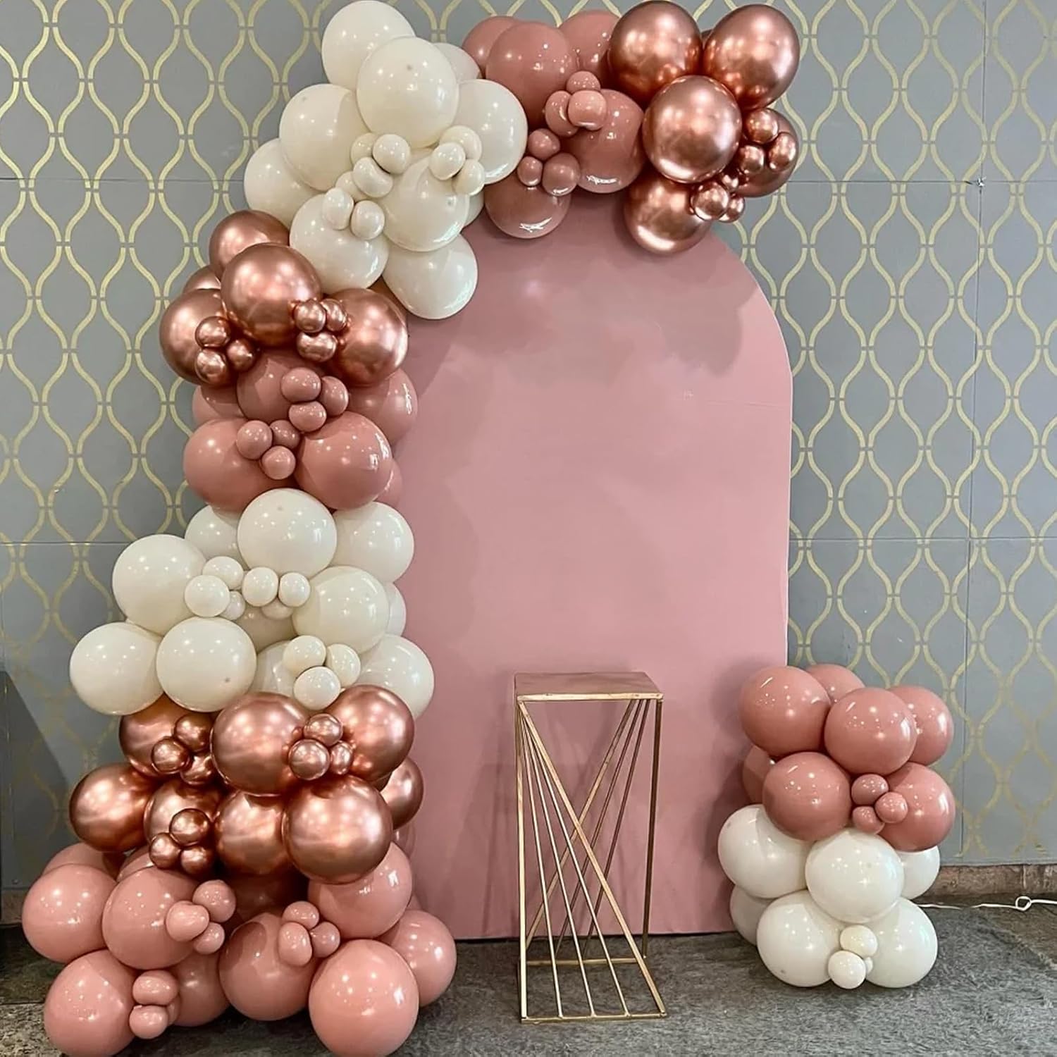 Voircoloria Metallic Rose Gold Balloons - 66 Pack of 12-Inch Chrome Latex for Parties & Celebrations