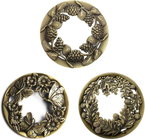 Antique Bronze Candle Toppers by [Brand Name] - 3PCS Decorative Lids for Even Burn, Perfect Gift for Candle Lovers