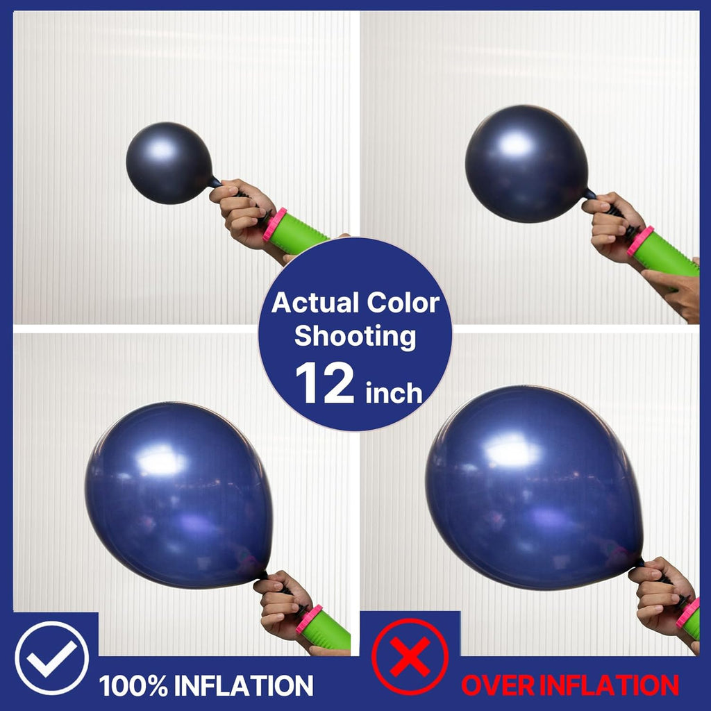 PartyWoo Navy Blue Balloon Arch Kit - 100 Pcs in Various Sizes for Graduation, Wedding, or Birthday Decor