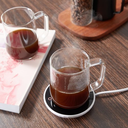 ZMZKKLL Glass Coffee Mugs, 16 oz Glass Coffee Cups Set of 2, Clear Borosilicate Glass Mugs with Handles for Cappuccino, Tea, Latte, Hot/Cold Beverages, Wine, Americano