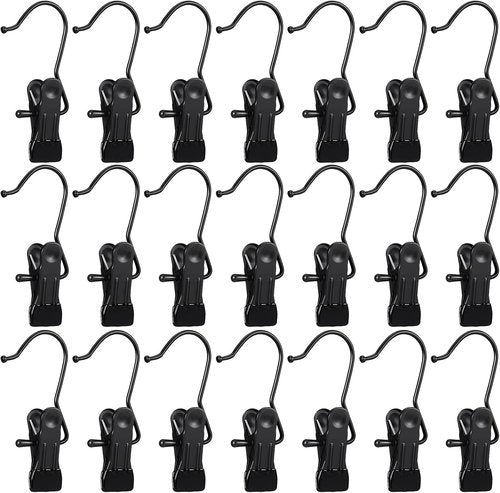 Hotop Boot Hanger Clips - 48 Heavy-Duty Hooks for Space-Saving Closet Organization | Black
