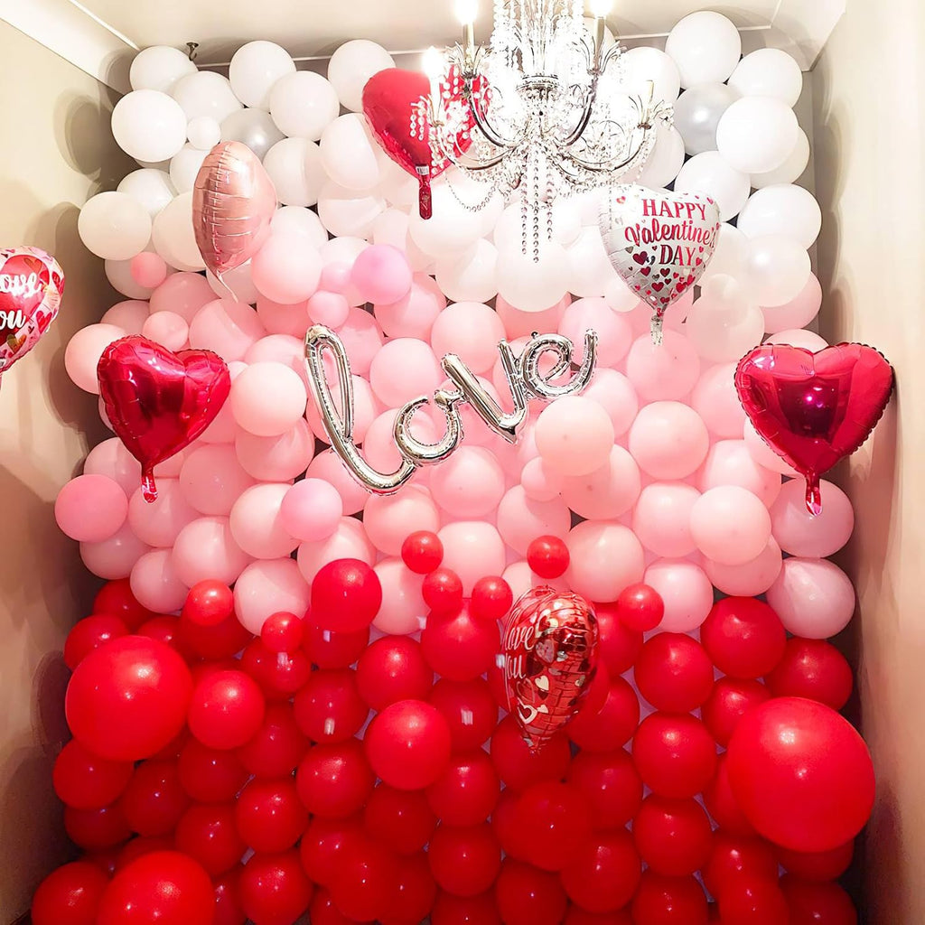 PartyWoo Red Pearl Balloons - 50pcs 12 Inch Latex Helium Balloons for Celebrations | Graduation, Wedding, Birthday