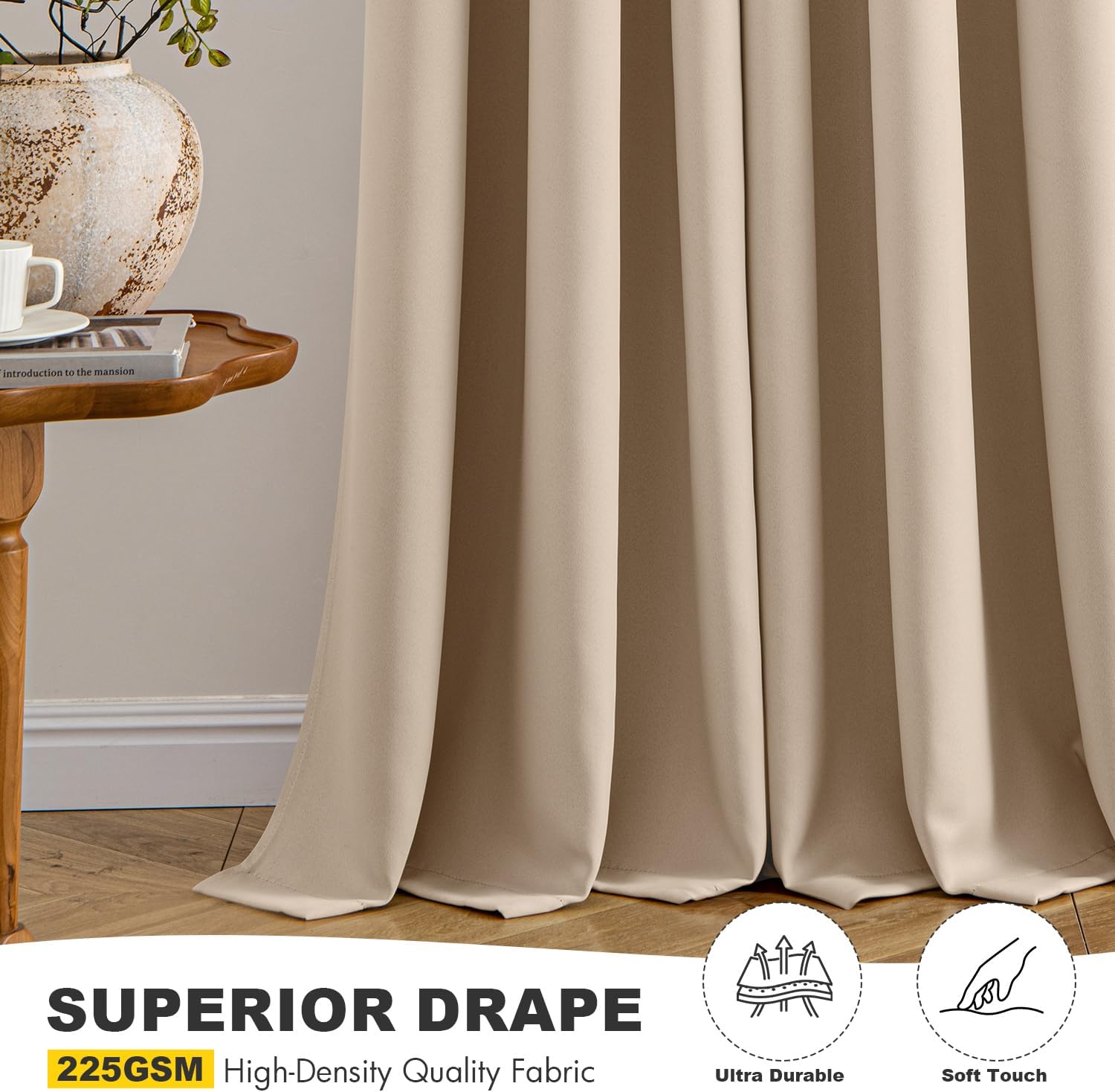 MIULEE Blackout Curtains - Thermal Insulated Room Darkening Drapes for Bedroom & Living Room | 40 x 54 Inches, 2 Panels