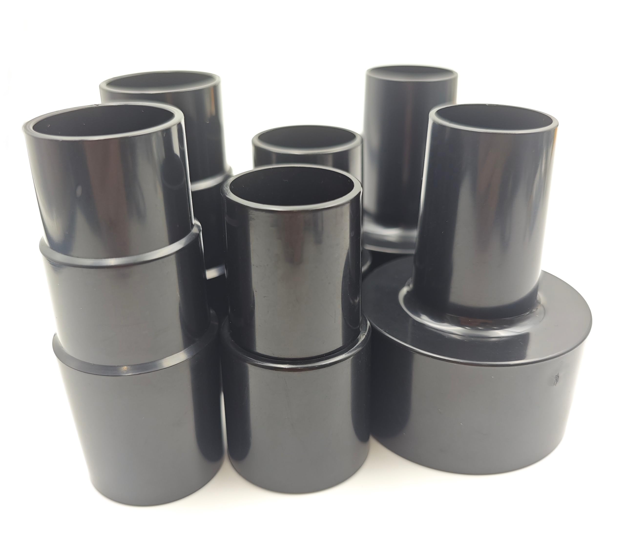 Plastic Vacuum Converter Reducer Attachments Fits Vacuum Cleaner， 1-3/8" to 1-1/4", 2-1/2" to 1-1/4", 1-1/4" to 1-3/8" to 1-1/2"（6 Pieces）