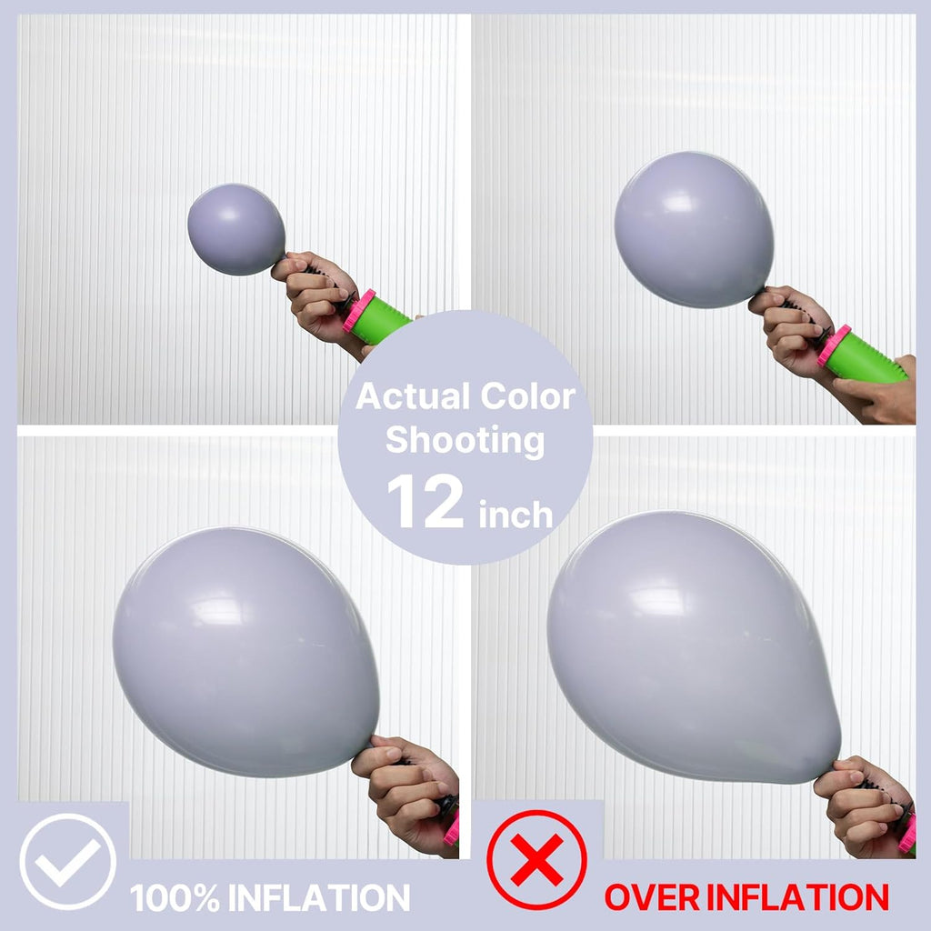 PartyWoo Dusty Blue Balloons - 50pcs 12 Inch Slate Blue Latex Helium Balloons for Celebrations