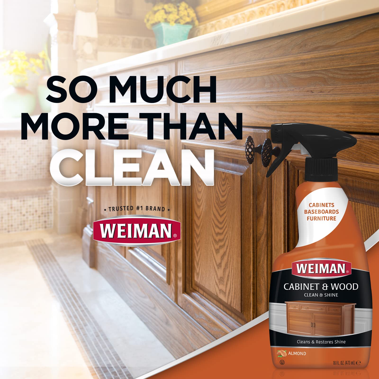 Weiman Wood Cleaner and Furniture Polish Spray - 16 Fluid Ounce