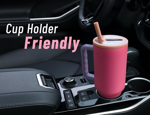 DLOCCOLD 40 oz Insulated Tumbler - Leak Resistant, Car Cup Holder Friendly, Modern Design