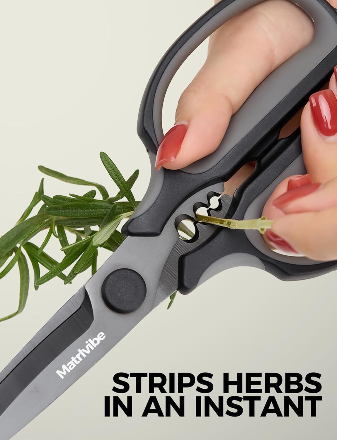 Skiennix Heavy Duty Kitchen Shears - All-Purpose Herb & Kitchen Scissors | Japanese 420J2 Stainless Steel, Detachable Blades, Soft TPR Handle, Dishwasher Safe