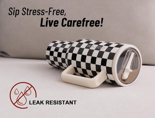DLOCCOLD 40 oz Insulated Tumbler - Leak Resistant, Car Cup Holder Friendly, Modern Design