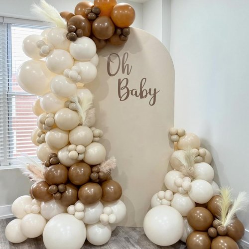 Brown Latex Balloons - 12 Inch | 50 Pack for Birthday, Baby Shower, Wedding & Party Decor
