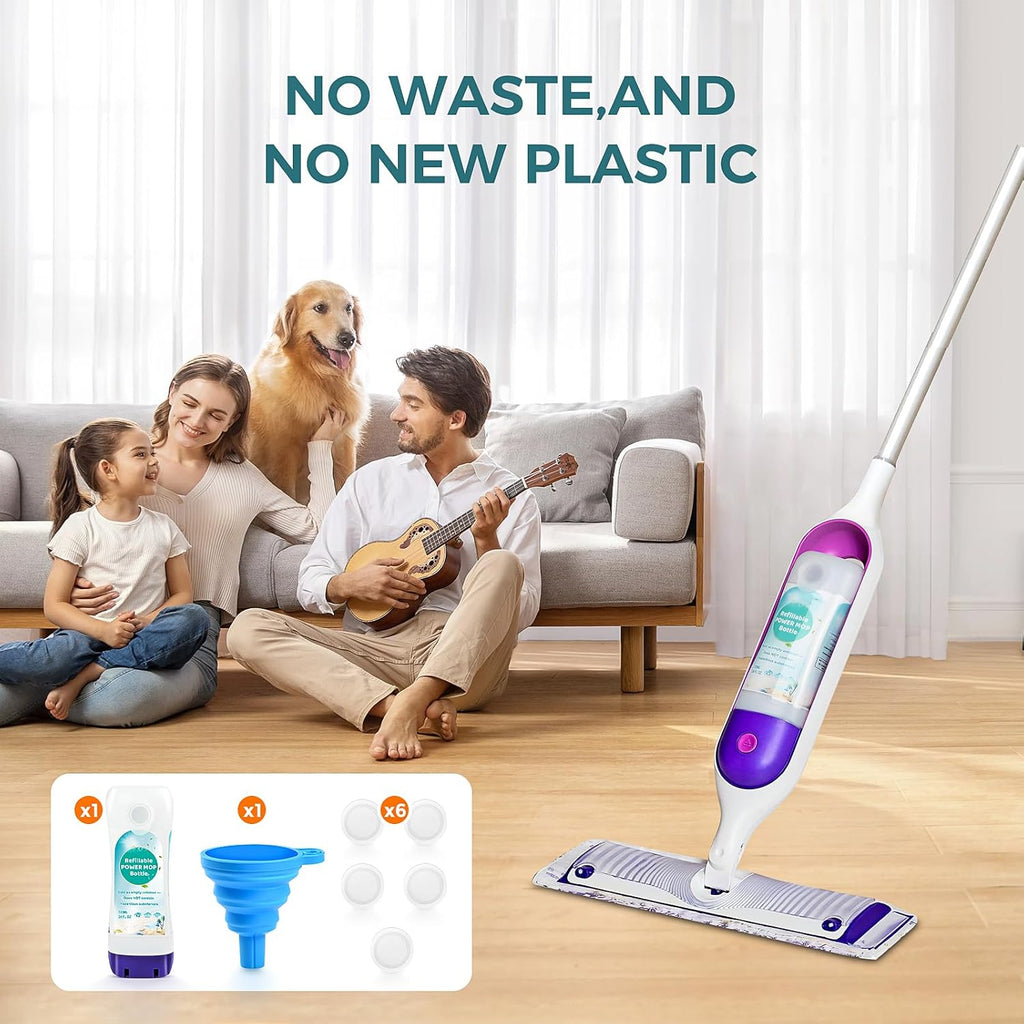 Skiennix 720ml Reusable Solution Bottle - Leak-Resistant Design for Swiffer Powermop