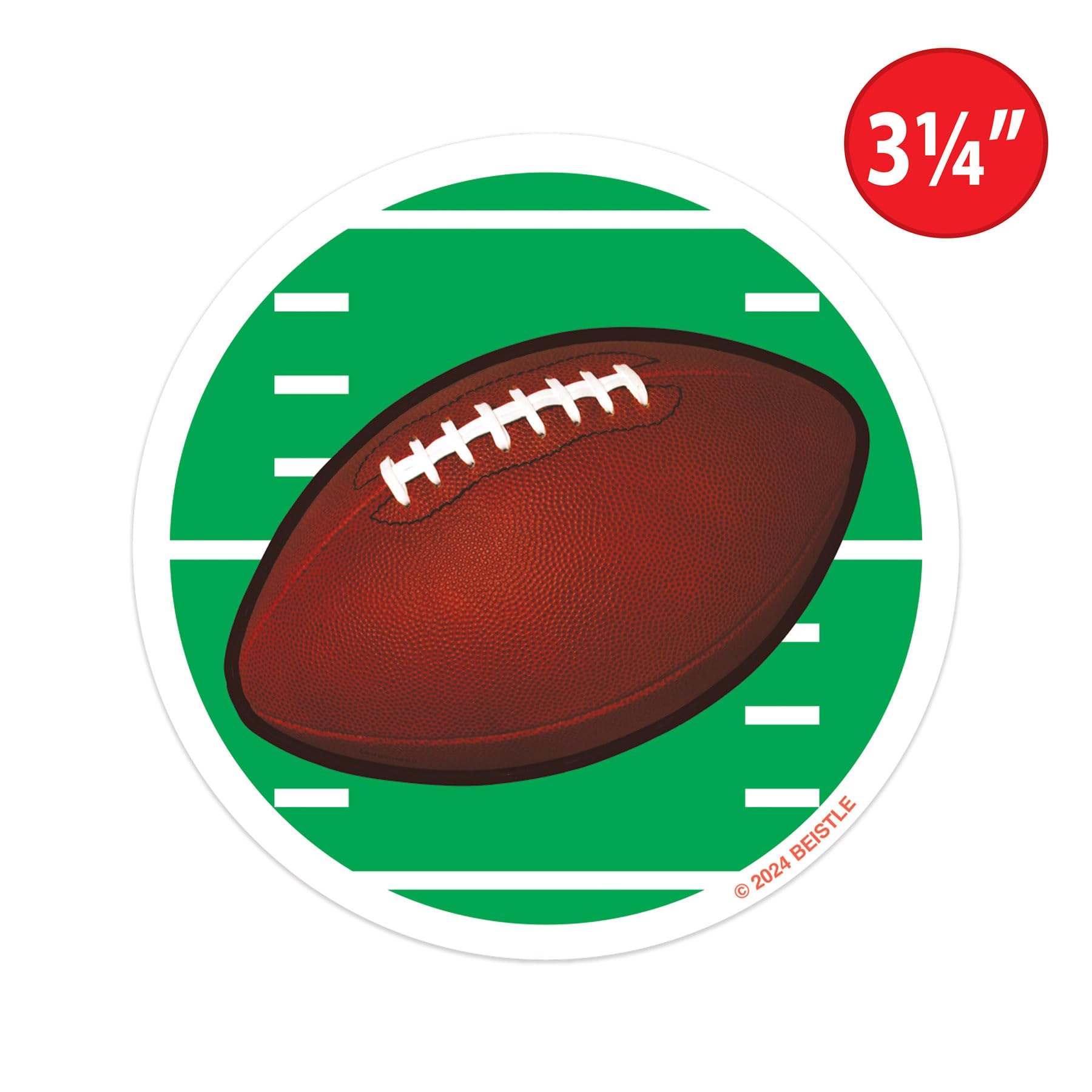 Beistle Football Coasters, Set of 24, Tableware for Game Day Parties, and Tailgating, Drink and Beverage Protectors for Sports-Themed Events