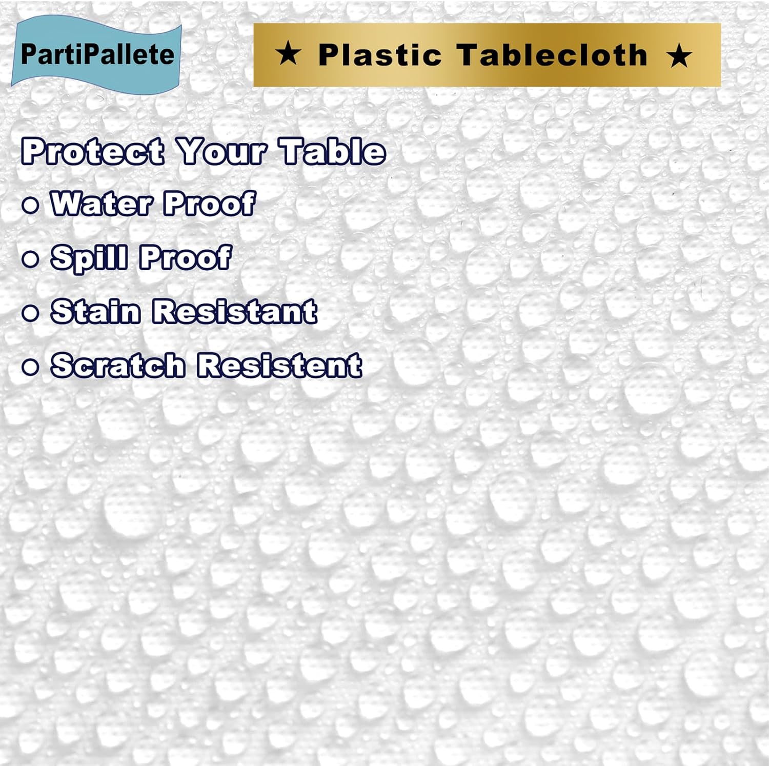 Skiennix Premium Disposable White Tablecloths - 3-Pack 54" x 108" for Parties & Events