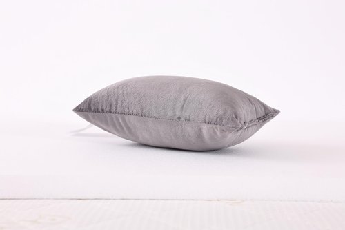 EVOLIVE Tiny Pillow, 2-Pack Gray Micromink Shell Mini Pillows, 11"x7" - Machine Washable, Lightweight, Breathable Multi-Purpose Travel Pillows for Neck, Back Support, Pet Use (Grey, 7"x11")