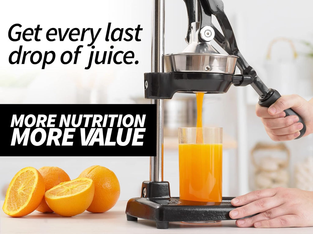 Zulay Kitchen Extra Tall Citrus Press - Manual Juicer for Orange Juice | Fits Tumblers & Tall Glasses