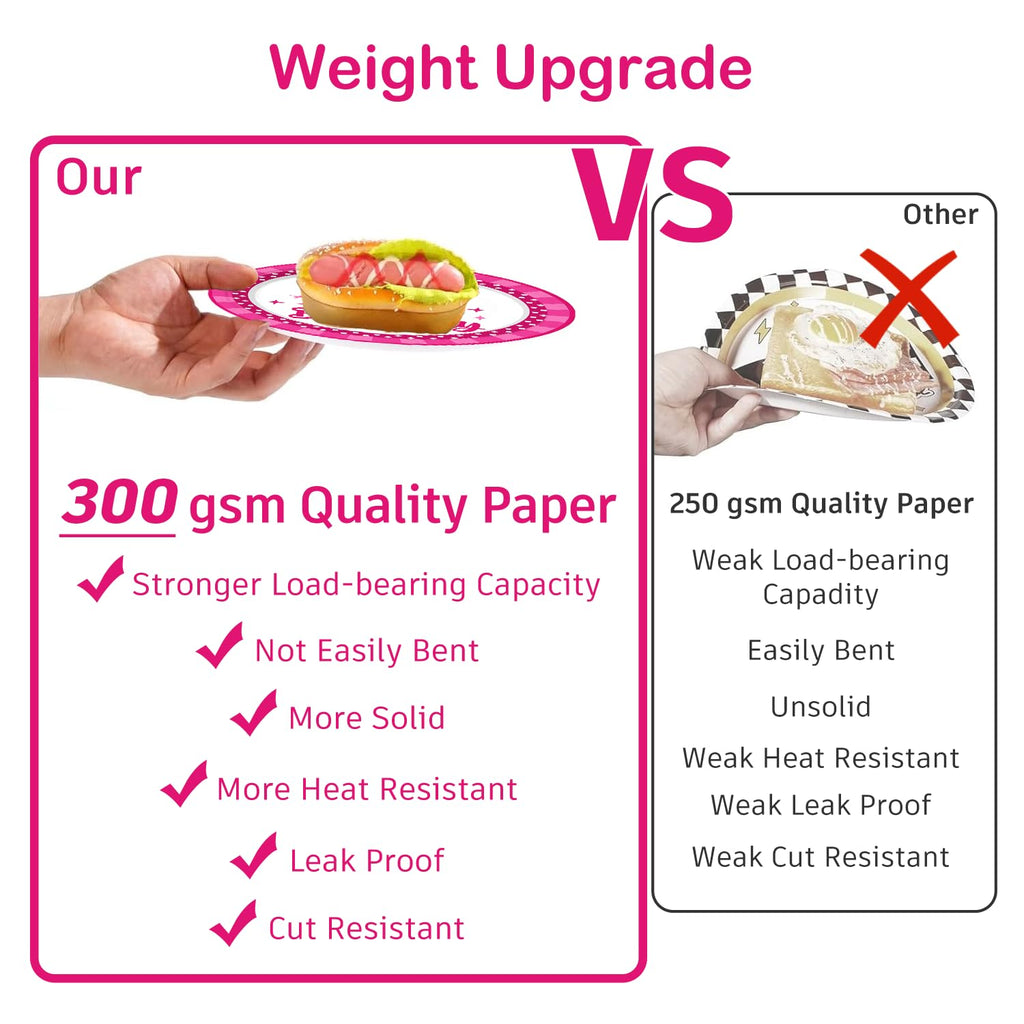 276PCS Hot Pink Birthday decorations Tableware Set Serve 20 Guests, Glitter Happy Birthday Banners, Hanging Swirls, Backdrops, Foil Balloons, Tableware Set, Photo Props for Girls