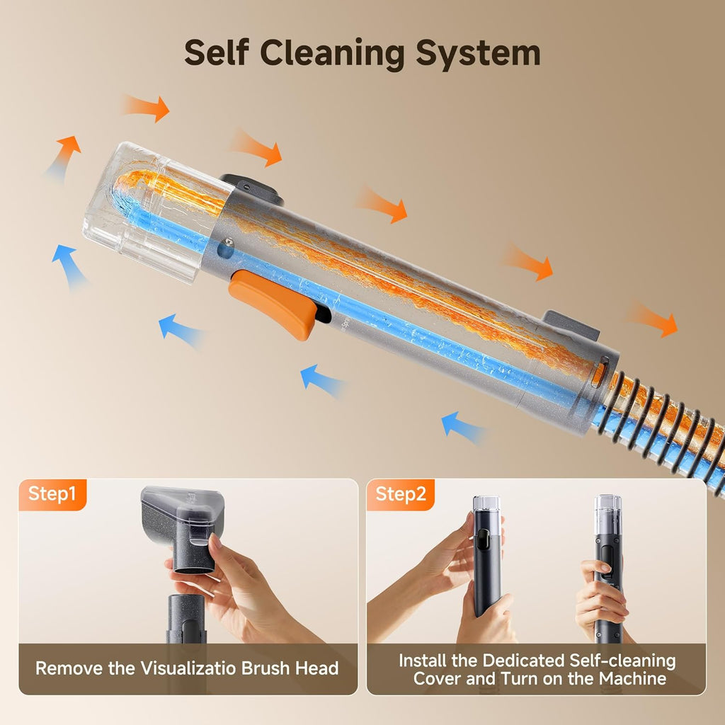 Uwant Portable Carpet Cleaner - 18Kpa Deep Cleaning Machine for Cars & Pets | Includes Self-Cleaning Tool