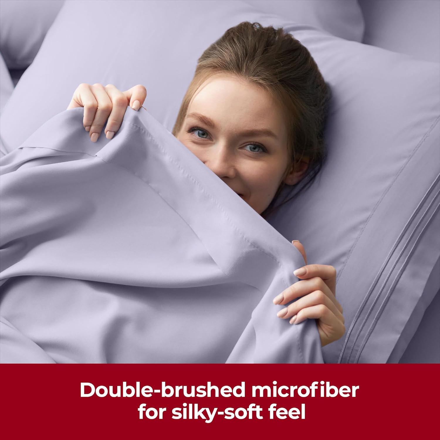 Mellanni Extra Deep Twin Sheets - Hotel Luxury Ultra Soft Cooling Bedding - Wrinkle & Stain Resistant (Twin, Lavender)