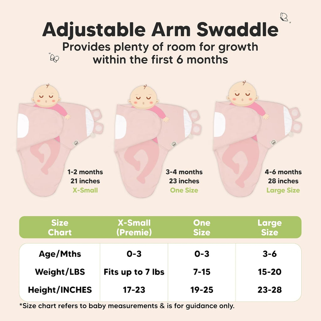 Organic Baby Swaddle Sleep Sacks by [Brand Name] - Soft & Snug for Newborns 0-3 Months | 3-Pack in Daffodil