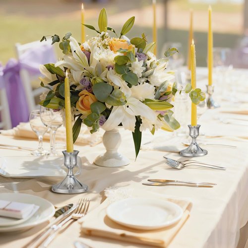12 Pcs Silver Candle Holders, Silver Candlestick Holders Set for Table Centerpiece, Vintage Taper Candle Stand, Home Decor, Weddings, Festival and Dining Parties (Sliver)