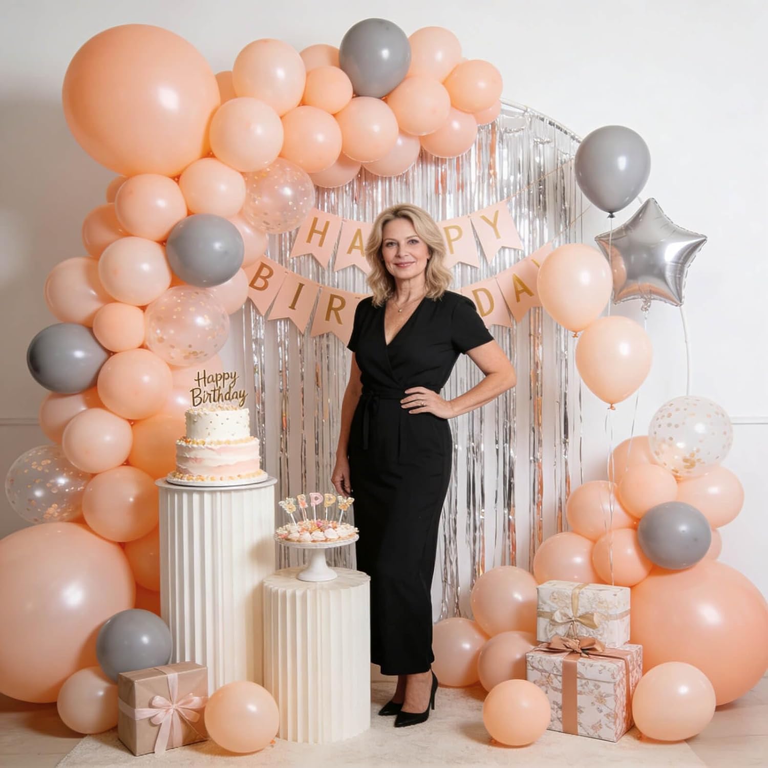 Pastel Orange Balloons by [Brand Name] - 110pcs 12-Inch Latex Balloons for Birthday Parties & Baby Showers
