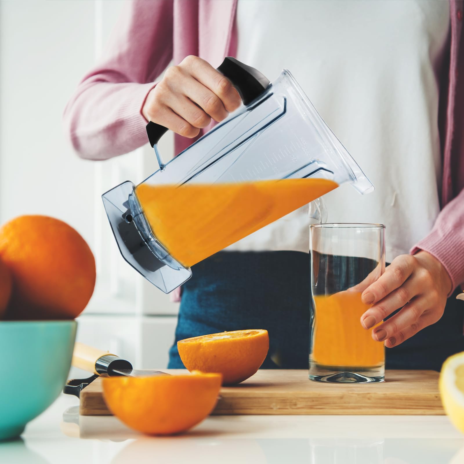 Blender Pitcher 64oz, Compatible with 5200 5000 5300 6300 VM0101 VM0103 VM0197 Classic/Explorian/Commercial Series etc Container Jar Cup, 2-year full warranty