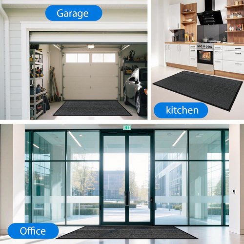 Durable 3' X 5' Front Door Mat by [Brand Name] - Heavy Duty Non-Slip Indoor/Outdoor Entrance Mat