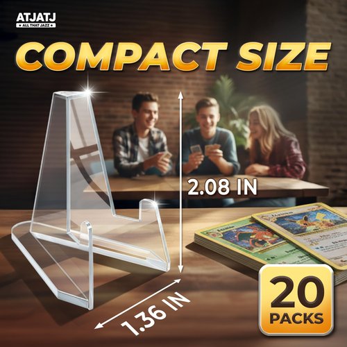 20 Pack Card Display Stand, Acrylic Easel Card Display, Sports Card Holder Stand, Graded Psa Card Display, Trading Baseball Card Stand, Card Holder Display, Tarot Coin Sports Card Stand (2.1Inch)