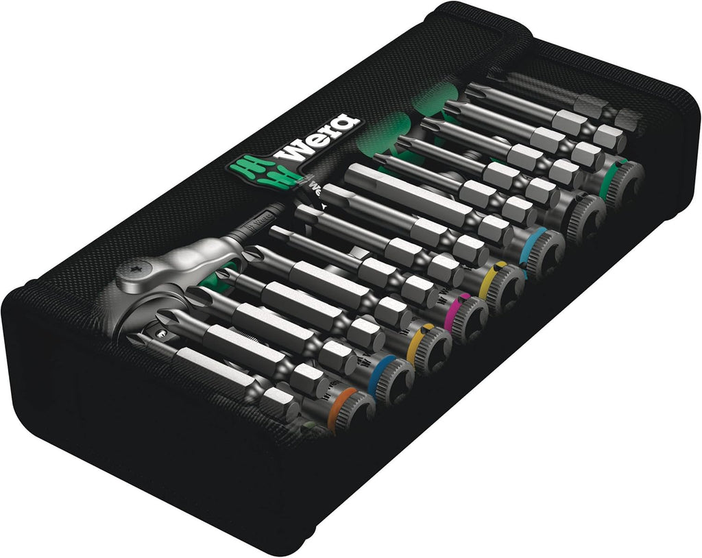 Wera 8100 SA 6 Zyklop Metric Speed Ratchet Set - 28 Piece, 1/4" Drive for Efficient Fastening