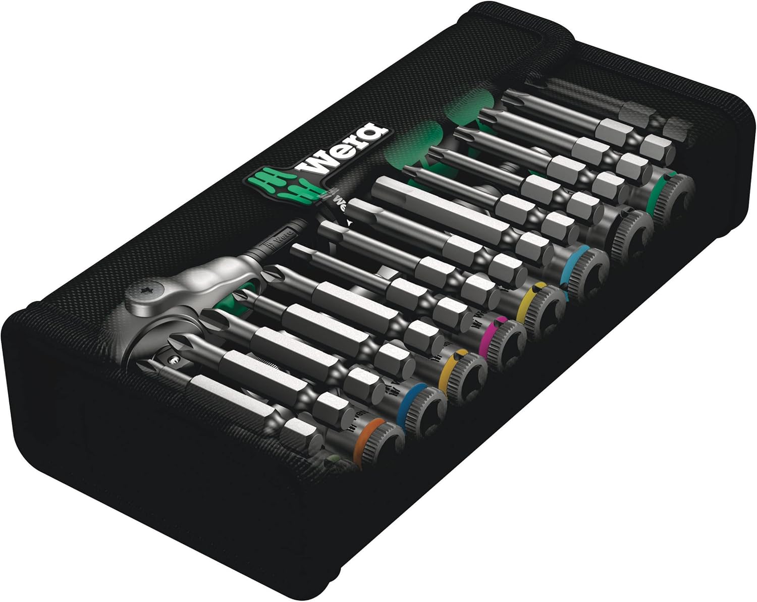 Wera 8100 SA 6 Zyklop Metric Speed Ratchet Set - 28 Piece, 1/4" Drive for Efficient Fastening